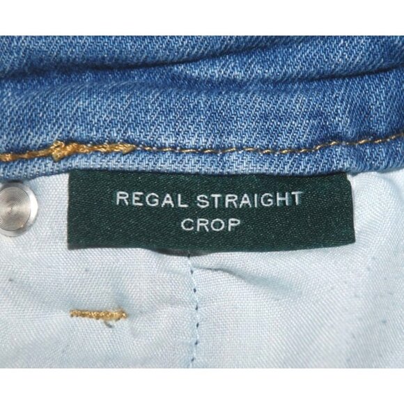 Lauren Ralph Lauren Jeans Size 20W Regal Straight Crop Stretch Denim Raw Hem - Picture 10 of 12